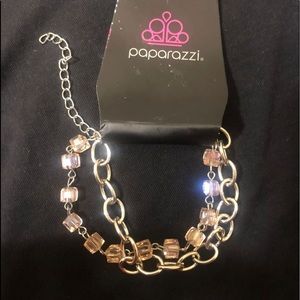 NEW Pink and Silver tone Paparazzi bracelet